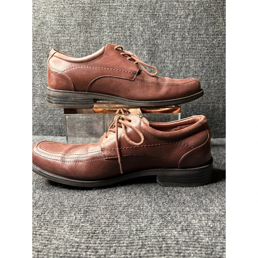 Thad Stuart Beaumont‎ Lace Up Mens Cognac Brown Leather Square Toe Shoes Size 44